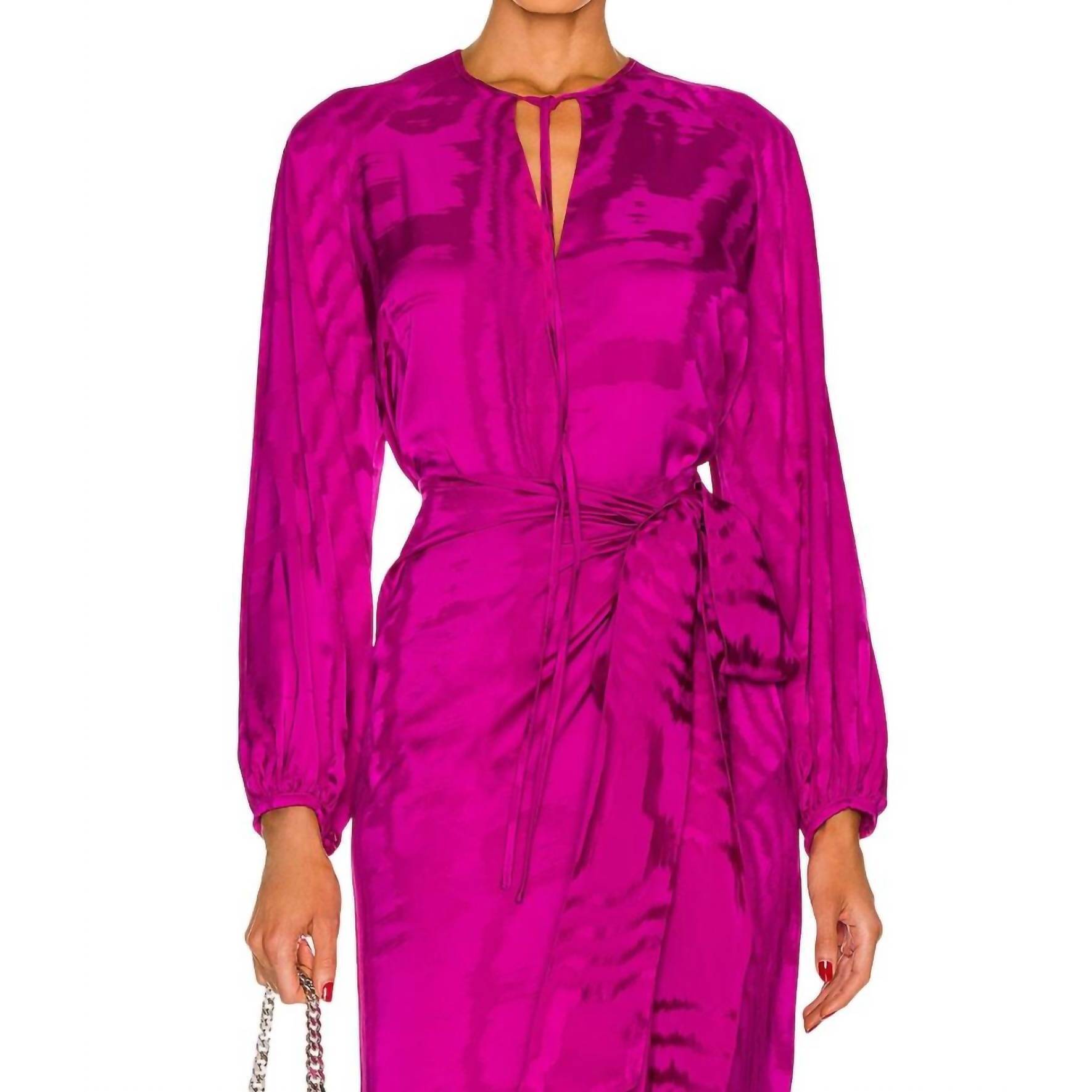 New Silvia Tcherassi Vigolene Blouse In Magenta Ripple